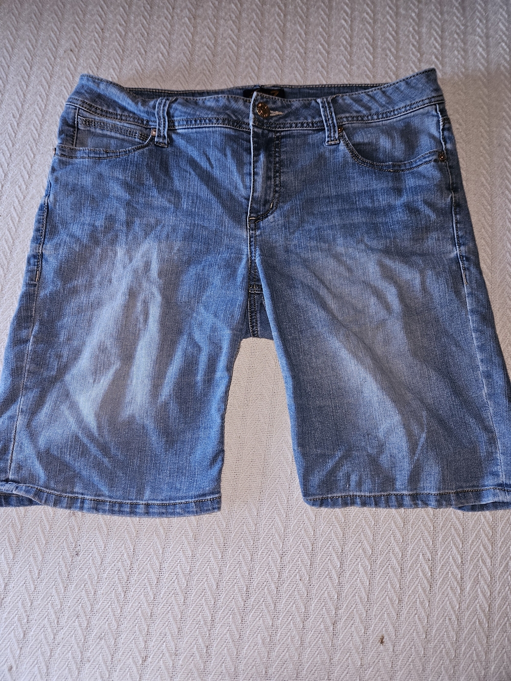Seven7 Light Blue Denim Bermuda Shorts